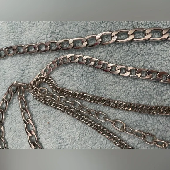 Multi-Layer Silver Chain Body Belt - Picture 8 of 10